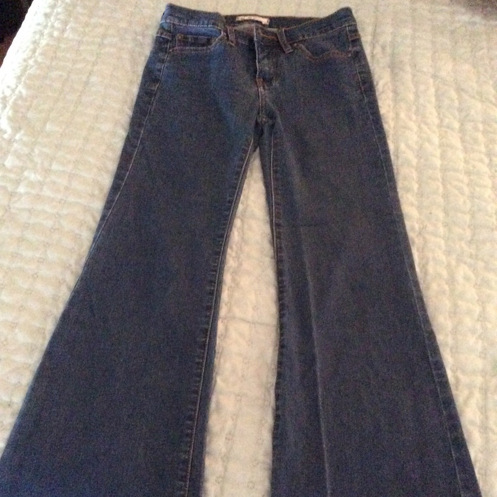 Dark blue bell bottoms